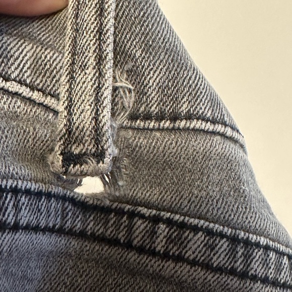 D L 1961 Dylan Skinny Sawyer Distressed Gray/Black Jeans Sz 34x33 - Picture 12 of 12